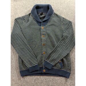 Ted Baker London Mens Shawl Collar Knit Cardigan Sweater Size 5 XL Blue Yellow